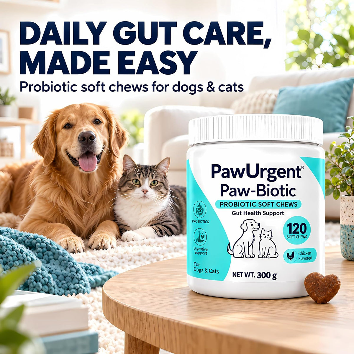 PawUrgent Paw-Biotic Probiotic Soft Chews