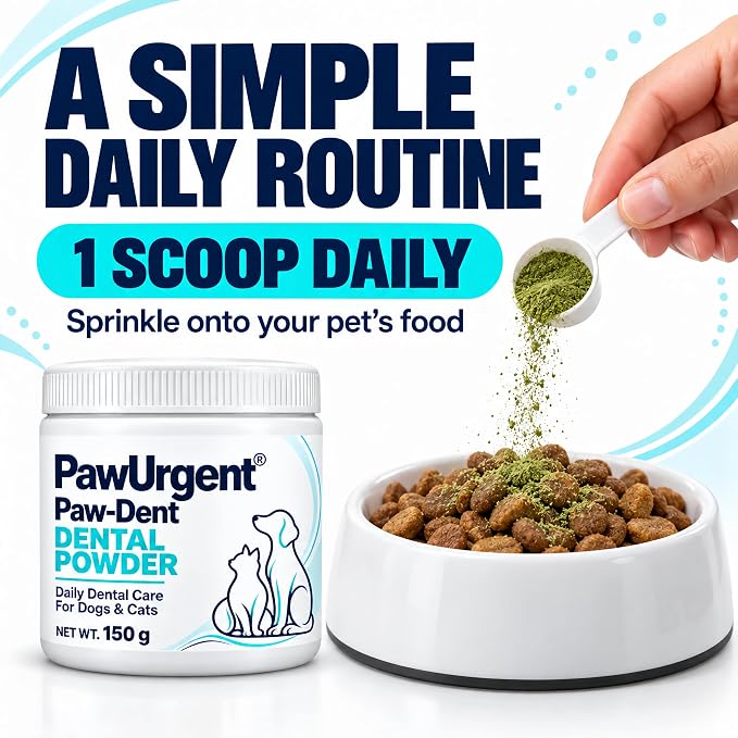 A simple daily routine: one scoop sprinkled onto your pet's food
